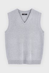 Áo Len Sát Nách Nam Cổ V Premium Fine-Knit - Chuẩn Form Lịch Lãm