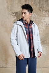 Áo Khoác Gió Có Mũ 2 Lớp - Túi Chéo, Chống Nước, Cản Gió