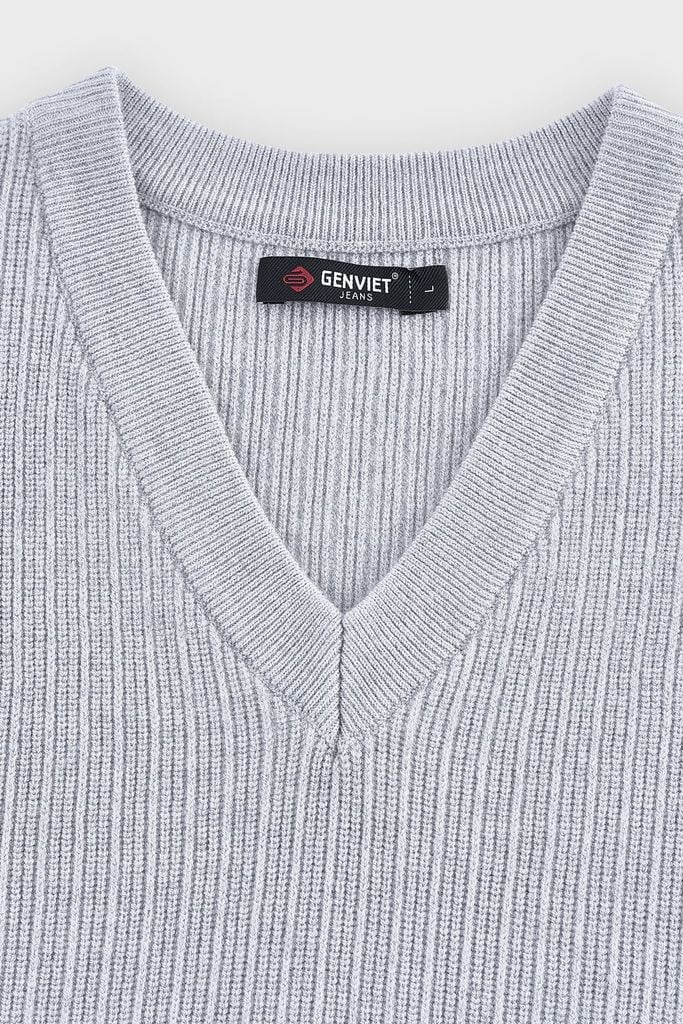 Áo Len Sát Nách Nam Cổ V Premium Fine-Knit - Chuẩn Form Lịch Lãm