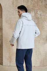 Áo Khoác Gió Có Mũ 2 Lớp - Túi Chéo, Chống Nước, Cản Gió