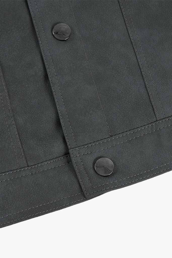 Áo Da Nam Cao Cấp - Khoác Da PU Mềm Dáng Trucker