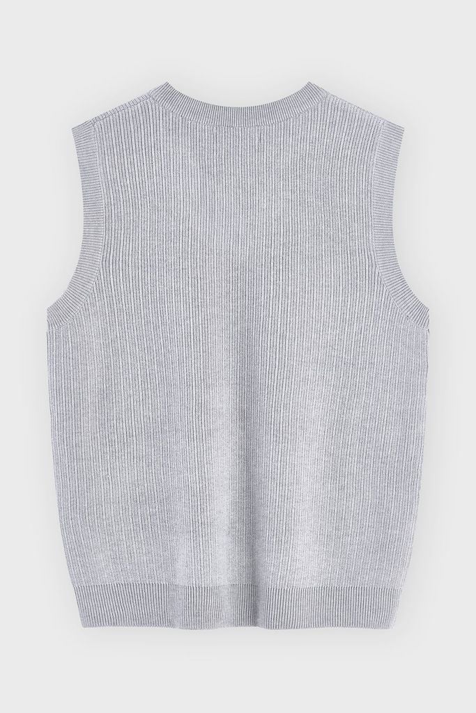 Áo Len Sát Nách Nam Cổ V Premium Fine-Knit - Chuẩn Form Lịch Lãm