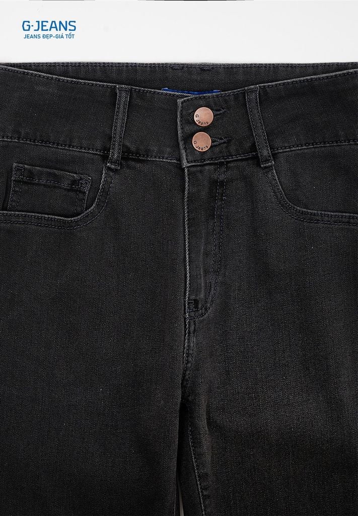 Quần Jeans Nữ Suông Vảy