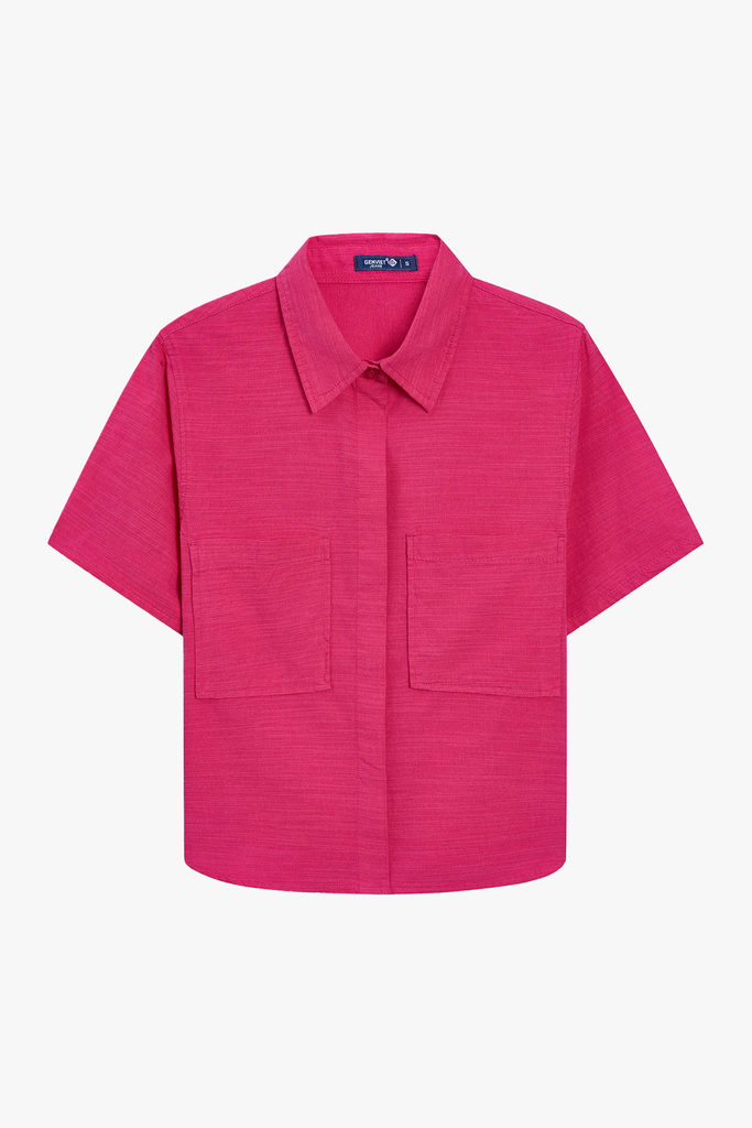 Áo Sơmi Cộc Tay Nữ Croptop