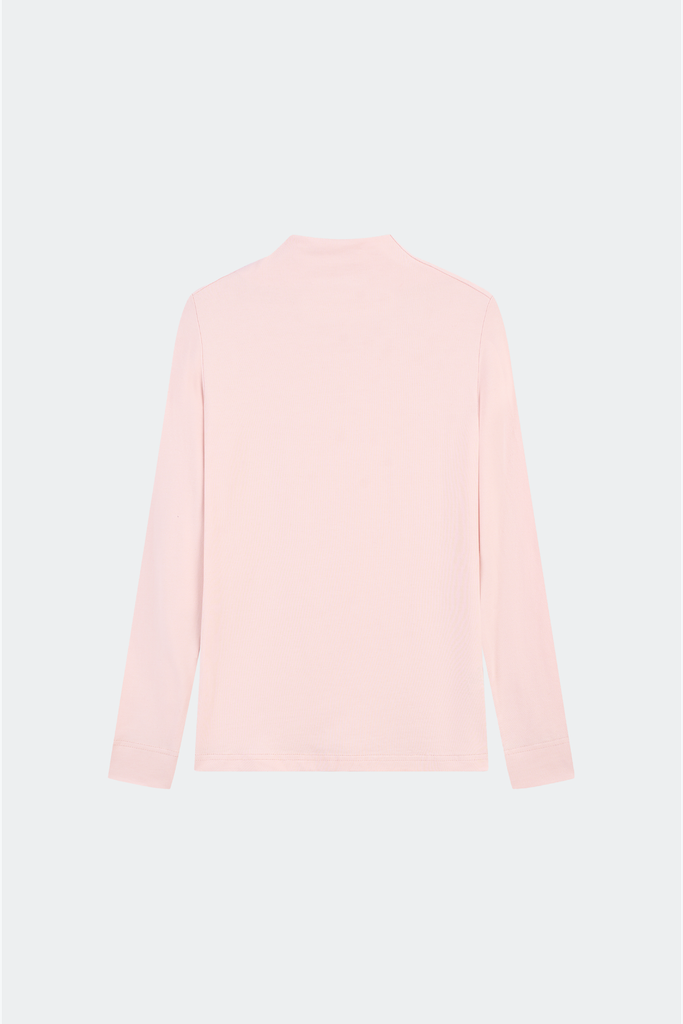 Áo Thun Cổ Lọ Nữ Dài Tay Slim-Fit Thun Dệt Đôi Cao Cấp - Co Giãn 4 Chiều Giữ Ấm Êm Ái