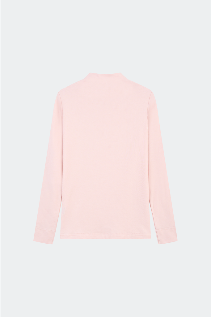 Áo Thun Cổ Lọ Nữ Dài Tay Slim-Fit Thun Dệt Đôi Cao Cấp - Co Giãn 4 Chiều Giữ Ấm Êm Ái