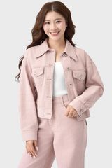 Áo Khoác Jean Nữ Premium – Snow Wash Độc Bản