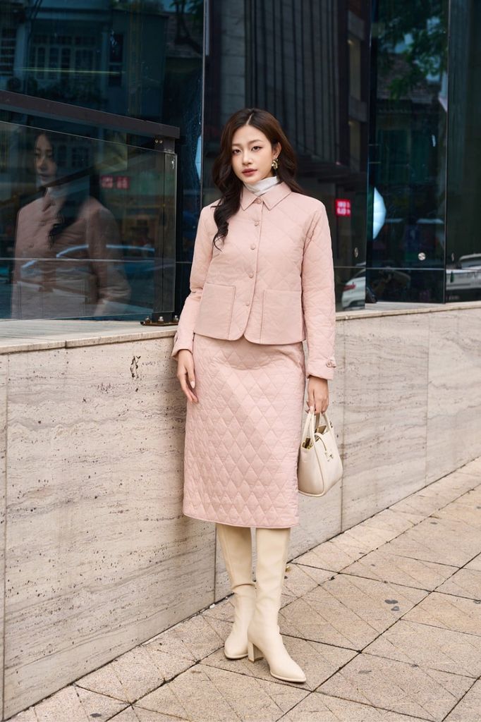 Chân Váy Dáng Dài, Juyp Nữ Họa Tiết Chần Trám Trẻ Trung