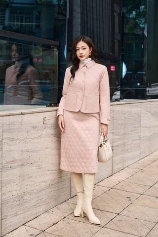 Chân Váy Dáng Dài, Juyp Nữ Họa Tiết Chần Trám Trẻ Trung