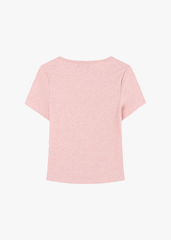 Áo Thun Nữ Cộc Tay Form Ôm Cổ Tròn - Chất Thun Tăm Co Giãn Tôn Dáng