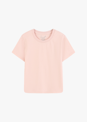 Áo Thun Nữ Cộc Tay Phom Suông - Thiết Kế Gấu Bo Cong Trẻ Trung