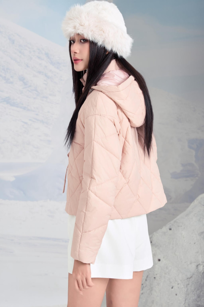 Áo Phao 3 Lớp Chần Bông Dáng Ngắn - Có Mũ Tháo Rời, Ấm Áp