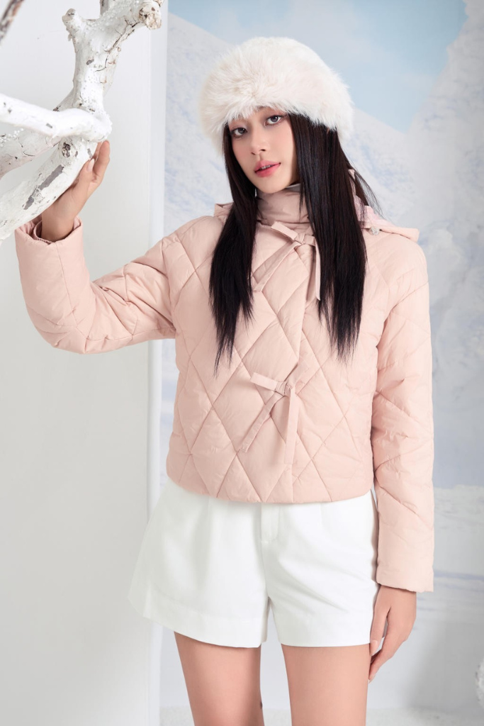 Áo Phao 3 Lớp Chần Bông Dáng Ngắn - Có Mũ Tháo Rời, Ấm Áp