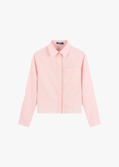 Áo Sơ Mi Nữ Dài Tay Croptop - Vải Thô Trẻ Trung Năng Động