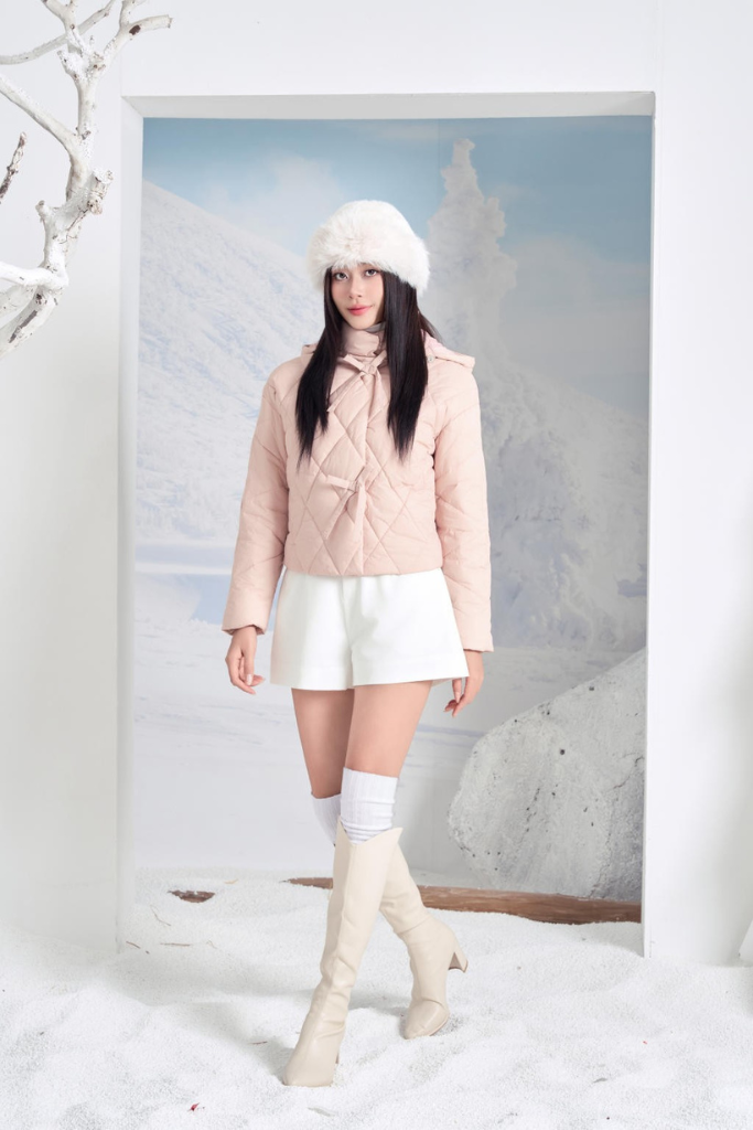 Áo Phao 3 Lớp Chần Bông Dáng Ngắn - Có Mũ Tháo Rời, Ấm Áp