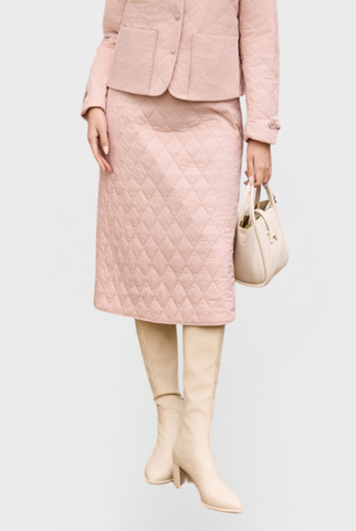 Chân Váy Dáng Dài, Juyp Nữ Họa Tiết Chần Trám Trẻ Trung