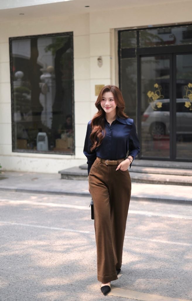 Quần Kaki Dài Nữ Form Suông - Phong Cách Trẻ Trung, Thanh Lịch