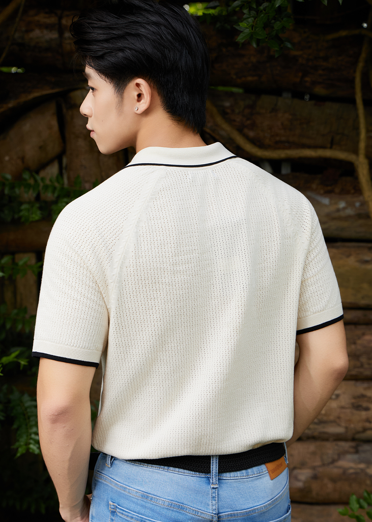 Áo Polo Cộc Tay - Mongtoghi Dệt Kim Lịch Lãm
