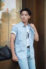 Áo Sơ Mi Nam Cộc Tay Form Suông - Chất Liệu Thô Thoáng Mát, Trẻ Trung
