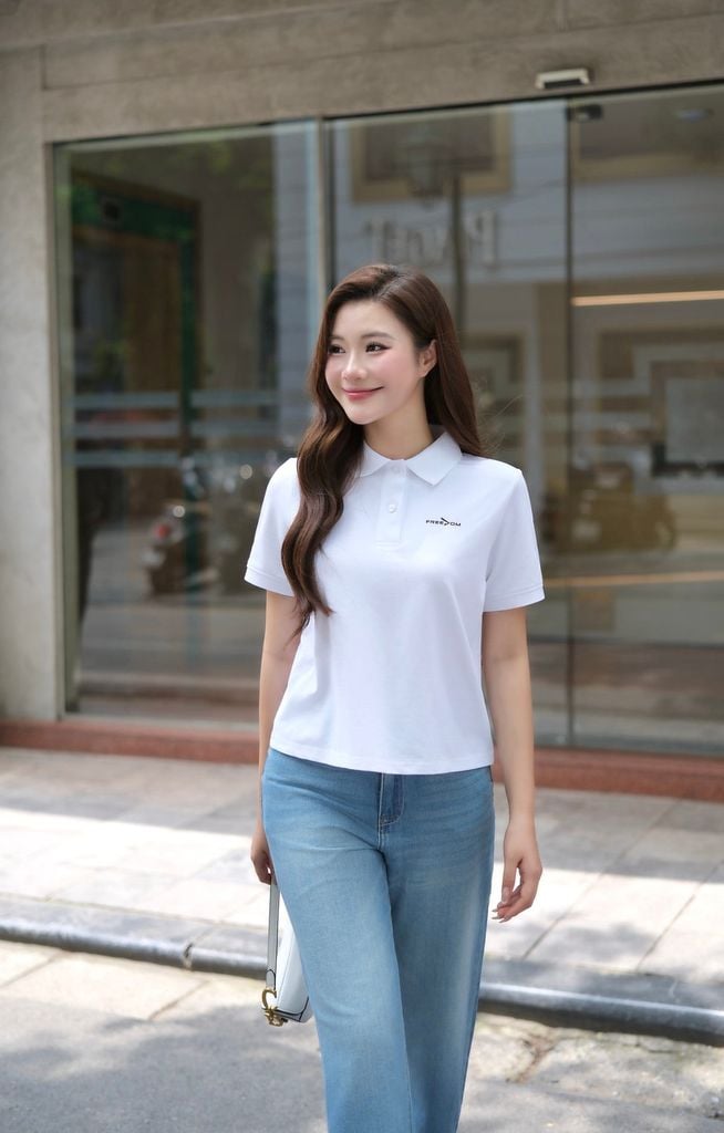 Áo Polo Nữ Cộc Tay Croptop - Chất Thun Cao Cấp, Tôn Dáng