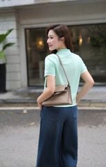 Áo Polo Cộc Tay Nữ Suông Vừa