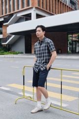 Áo Sơ Mi Nam Cộc Tay Kẻ Caro - Chất Vải Thô Trẻ Trung, Năng Động