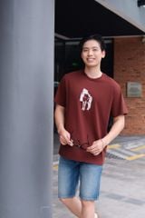 Quần Short Jean Nam Ống Suông - Rách Nhẹ Bụi Bặm Năng Động