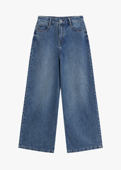 Quần Jean Nữ Ống Rộng Cạp Cao Luxury Denim - Phong Cách Trẻ Trung