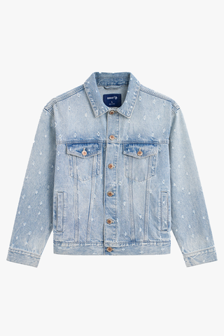 Áo Khoác Jeans Nam 1 Lớp Suông Vừa