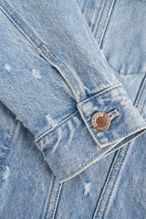 Áo Khoác Jeans Nam 1 Lớp Suông Vừa
