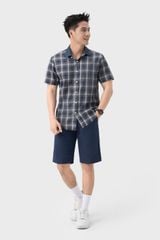 Áo Sơ Mi Nam Cộc Tay Kẻ Caro - Chất Vải Thô Trẻ Trung, Năng Động