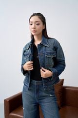 Quần Jean Nữ Dáng Suông Premium – Snow Wash Độc Bản