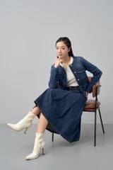 Chân Váy Jean Dáng Xòe – Phối Hợp Cổ Điển, Hiện Đại