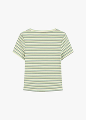 Áo Thun Nữ Cộc Tay Form Ôm Cổ Tròn - Chất Thun Tăm Co Giãn Tôn Dáng