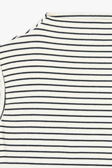 Áo Thun Sát Nách Nữ Kẻ Ngang Cổ Cao