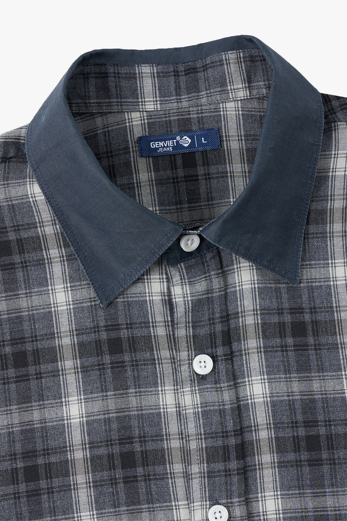 Áo Sơ Mi Nam Cộc Tay Kẻ Caro - Chất Vải Thô Trẻ Trung, Năng Động