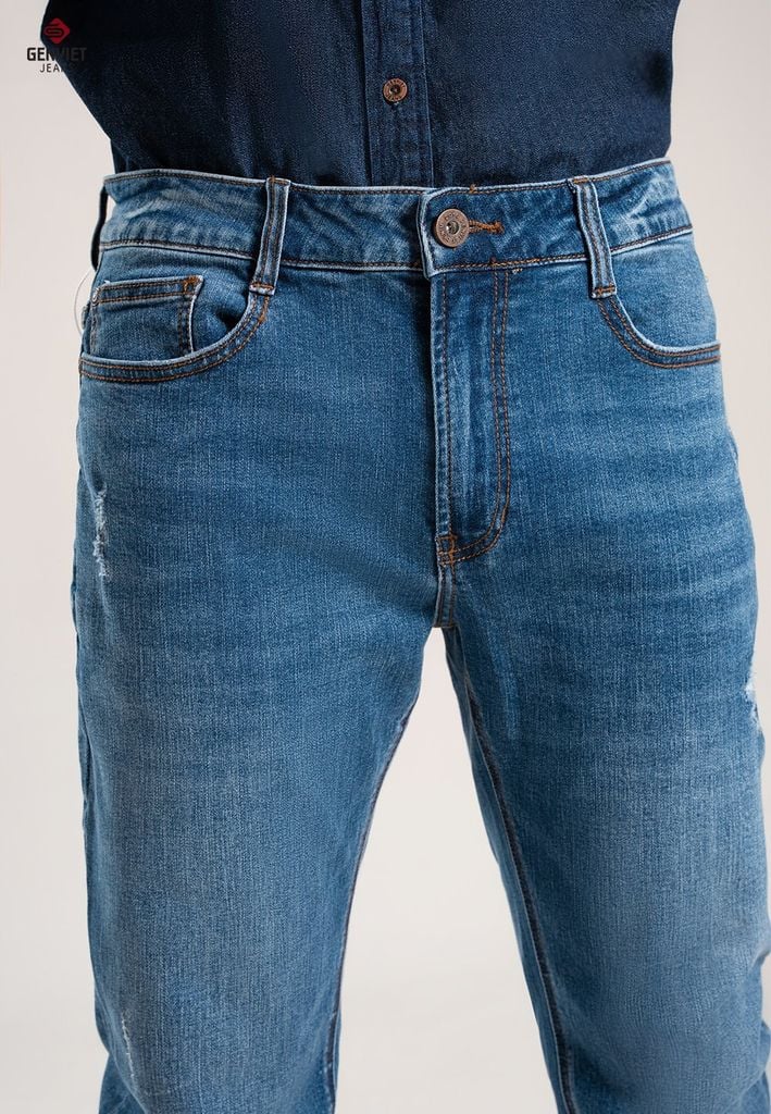 Quần Jeans Nam Ống Col Đứng