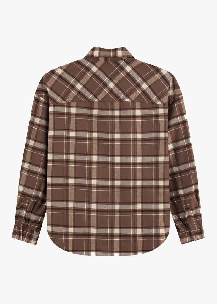 Áo Sơ Mi Nữ Kẻ Thô Dài Tay