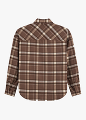 Áo Sơ Mi Nữ Kẻ Thô Dài Tay