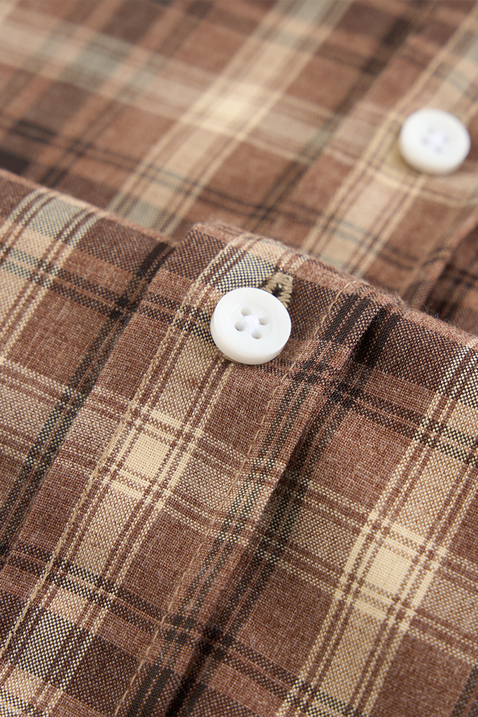 Áo Sơ Mi Nam Cộc Tay Kẻ Caro - Chất Vải Thô Trẻ Trung, Năng Động
