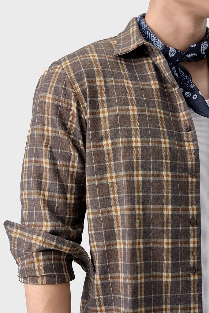 Áo Sơ Mi Dạ Kẻ Caro Nam – Phong Cách Retro Ấm Áp