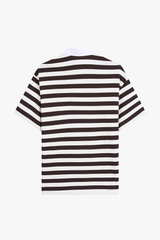 Áo Polo Croptop Kẻ Sọc Năng Động - Thiết Kế Cổ Phối Màu Thanh Lịch