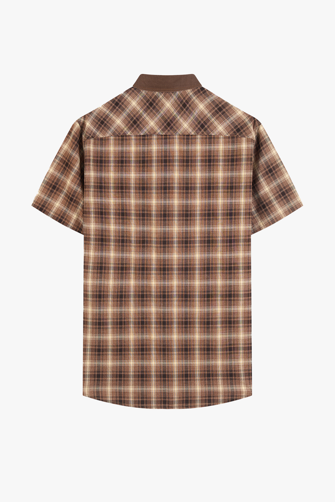 Áo Sơ Mi Nam Cộc Tay Kẻ Caro - Chất Vải Thô Trẻ Trung, Năng Động