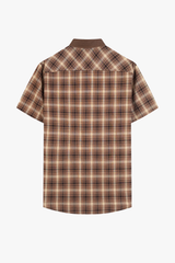 Áo Sơ Mi Nam Cộc Tay Kẻ Caro - Chất Vải Thô Trẻ Trung, Năng Động