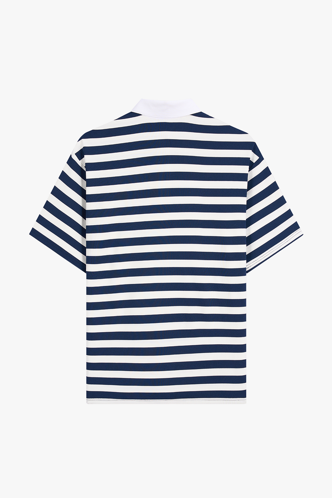 Áo Polo Croptop Kẻ Sọc Năng Động - Thiết Kế Cổ Phối Màu Thanh Lịch
