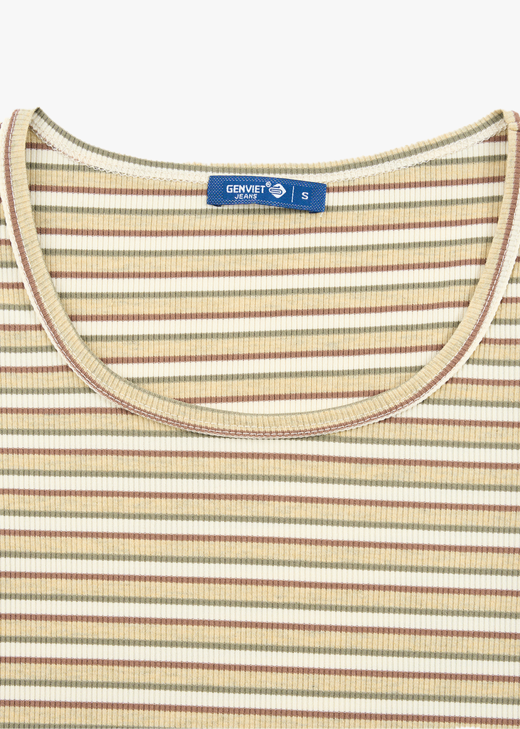 Áo Thun Nữ Cộc Tay Form Ôm Cổ Tròn - Chất Thun Tăm Co Giãn Tôn Dáng