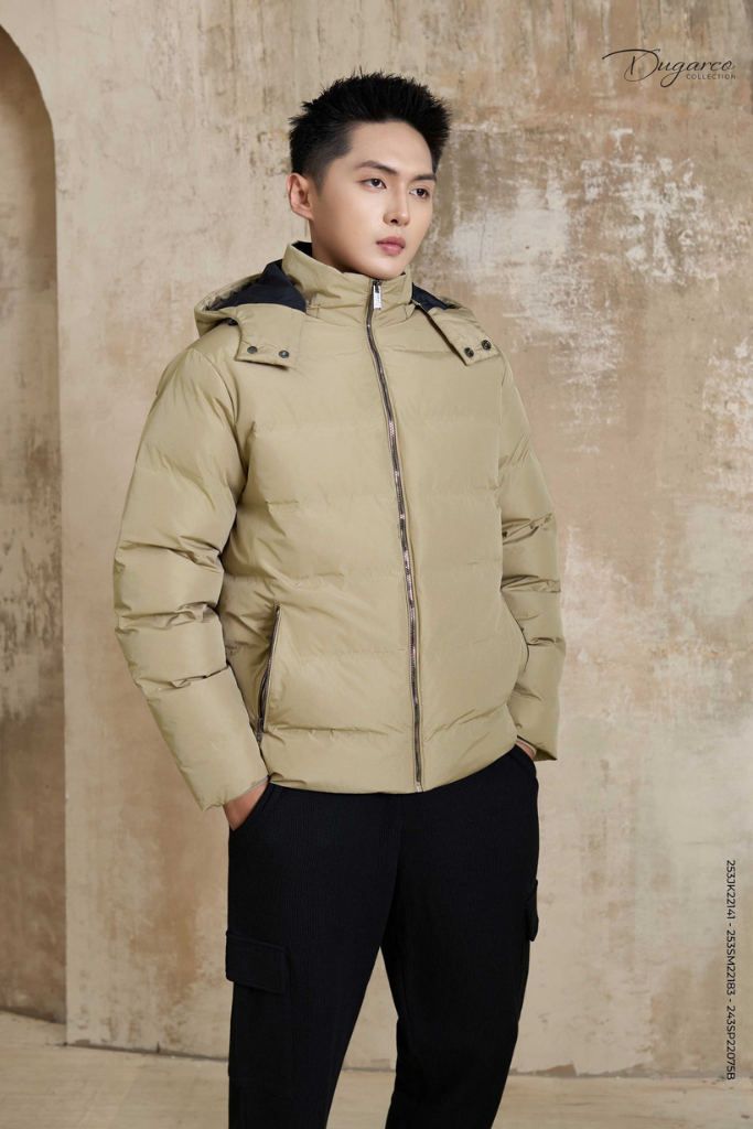 Áo Phao 3 Lớp Chần Bông Có Mũ Tháo Rời - Tay Bo Chun, Ấm Áp