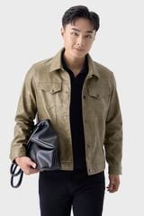 Áo Da Nam Cao Cấp - Khoác Da PU Mềm Dáng Trucker