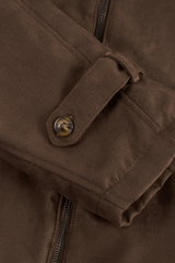 Áo Khoác Da Lộn Nữ Dáng Suông Có Mũ