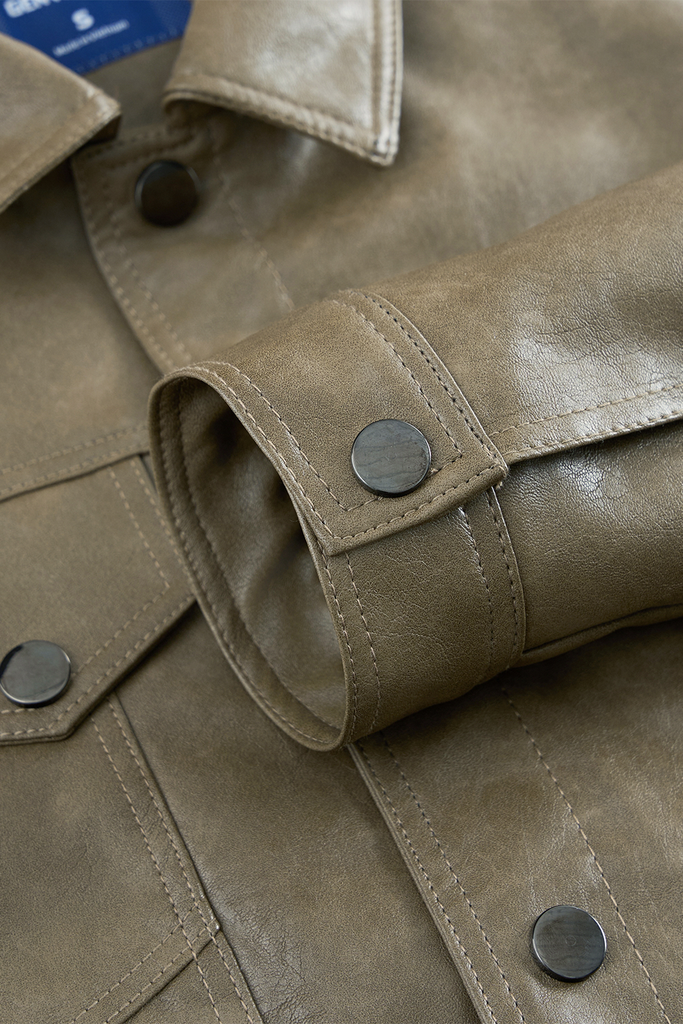 Áo Da Nam Cao Cấp - Khoác Da 2 Lớp